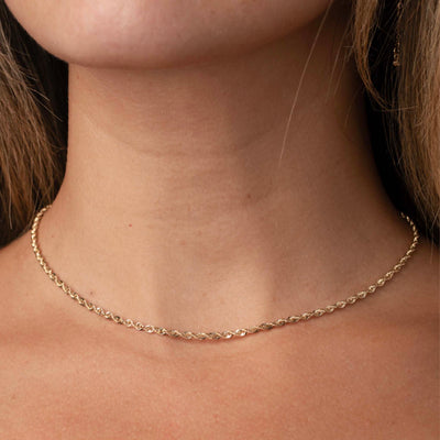 10kt French Rope Amor Pendant