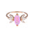 Rose Gold Pink Opal Firefly Ring
