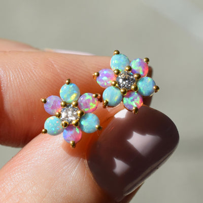Tropical Opal Fleur Studs