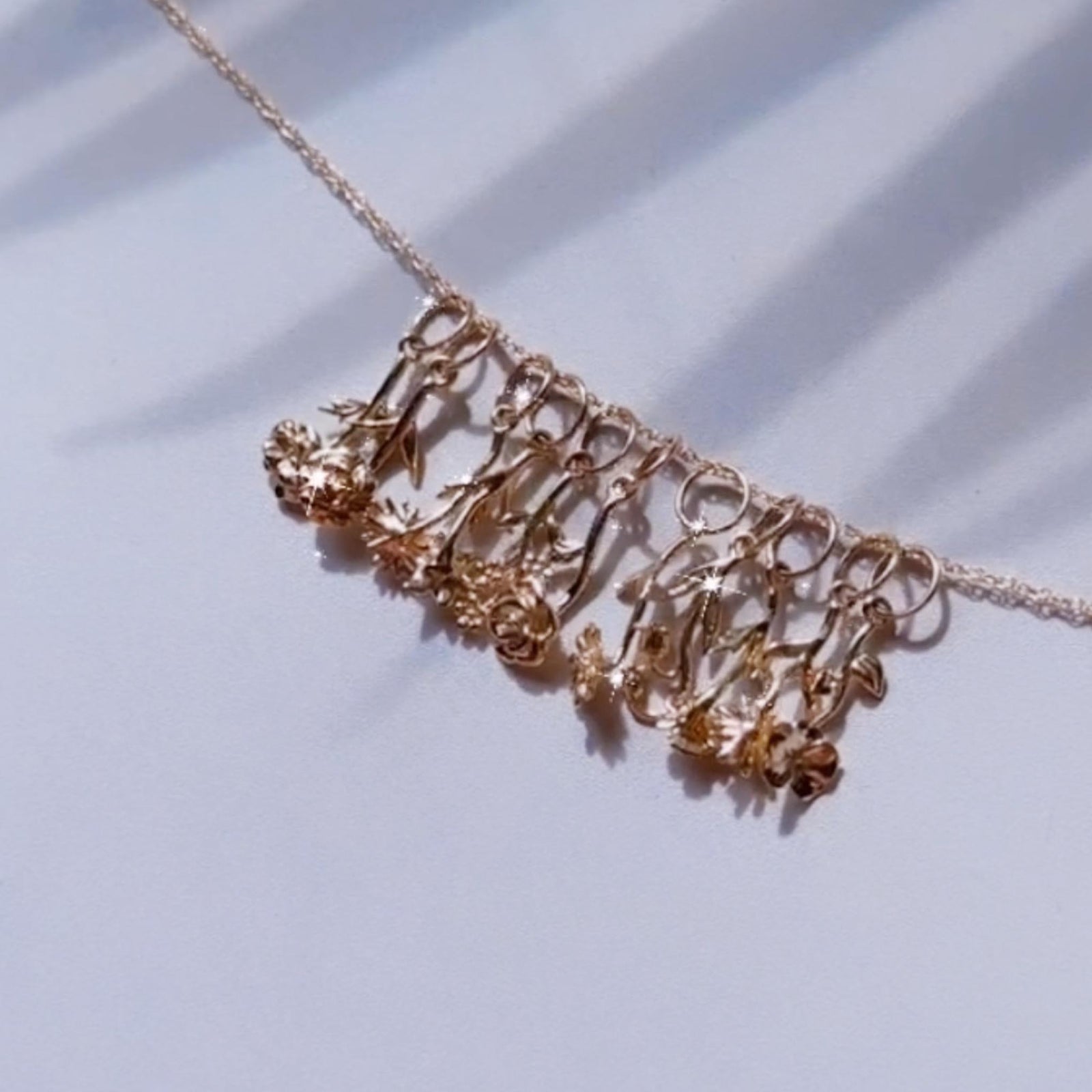 Solid Gold Birth Flower Charm