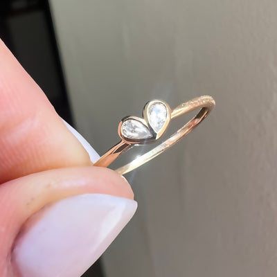 14kt Gold Moissanite Forever In My Heart Ring