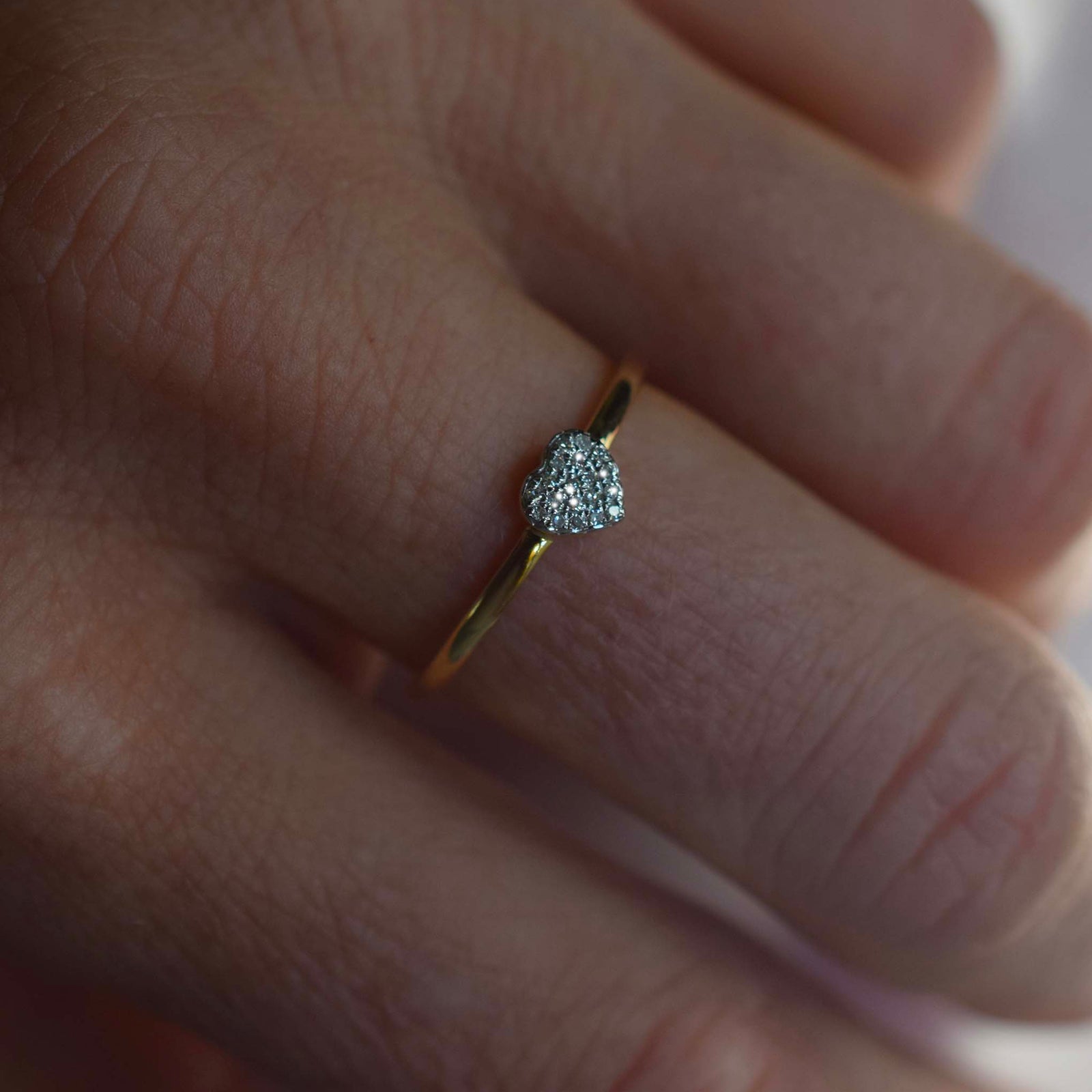 14kt Gold Heart of Diamonds Ring