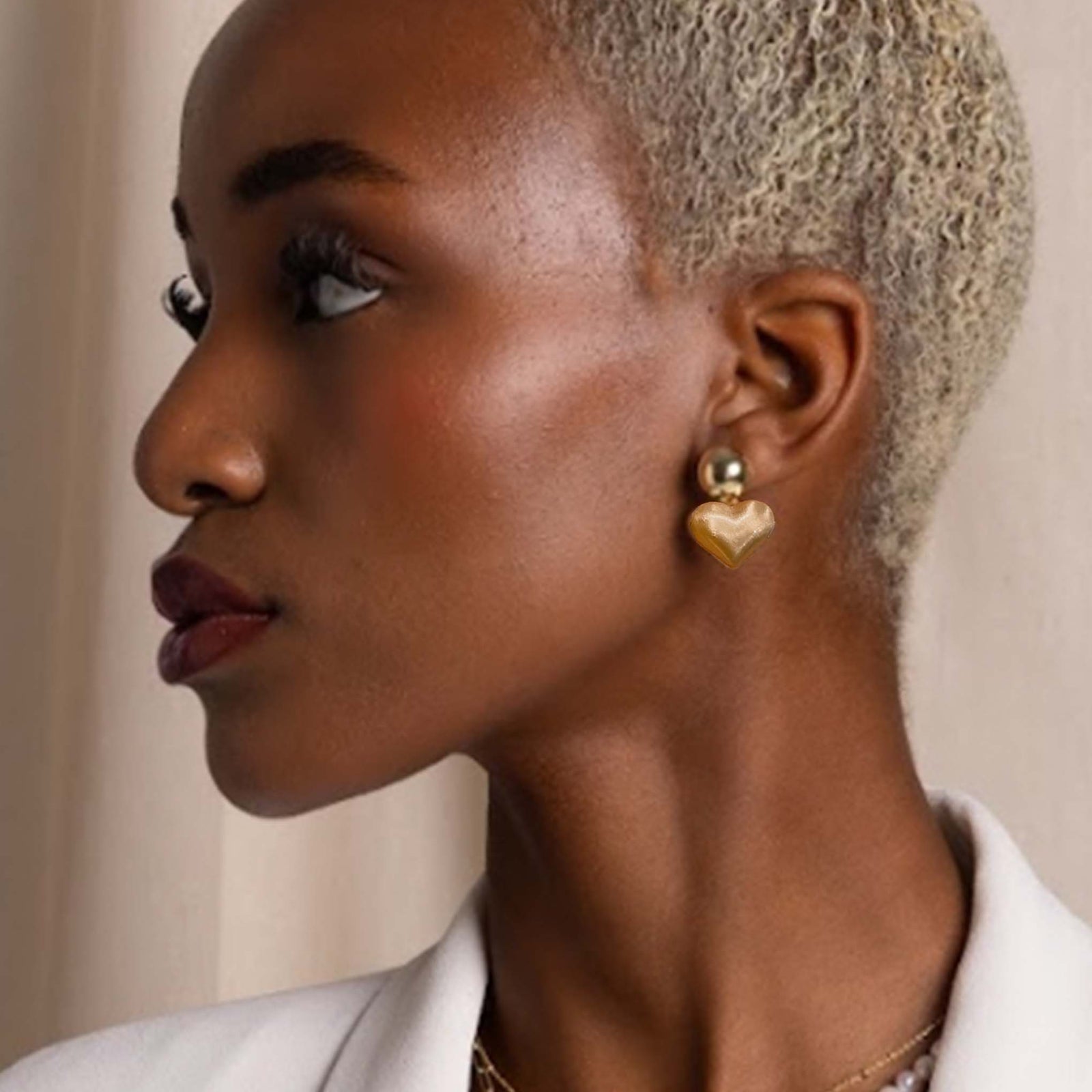 Heart Drop Of Love Studs