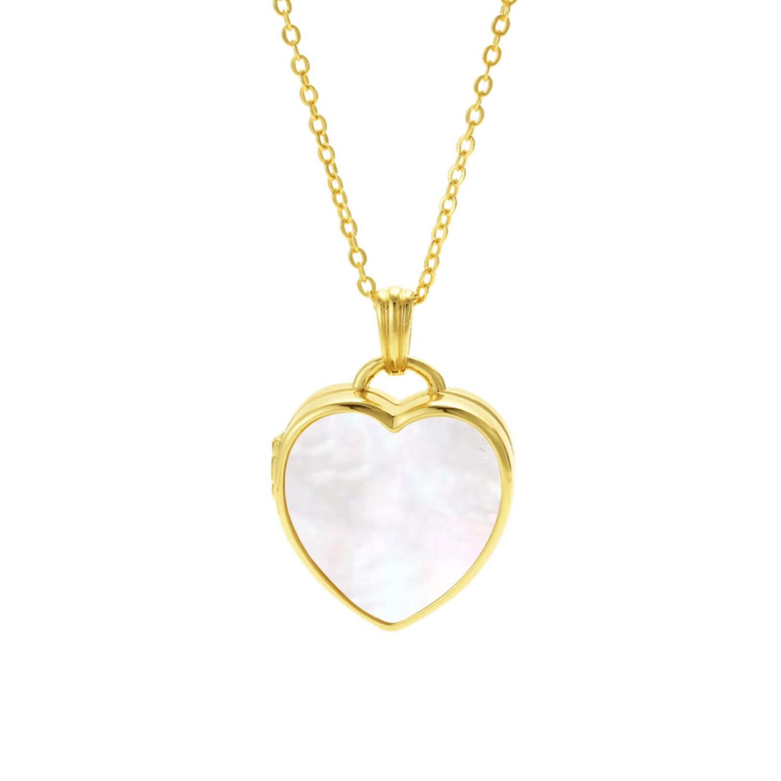 Mother of Pearl Heart Locket