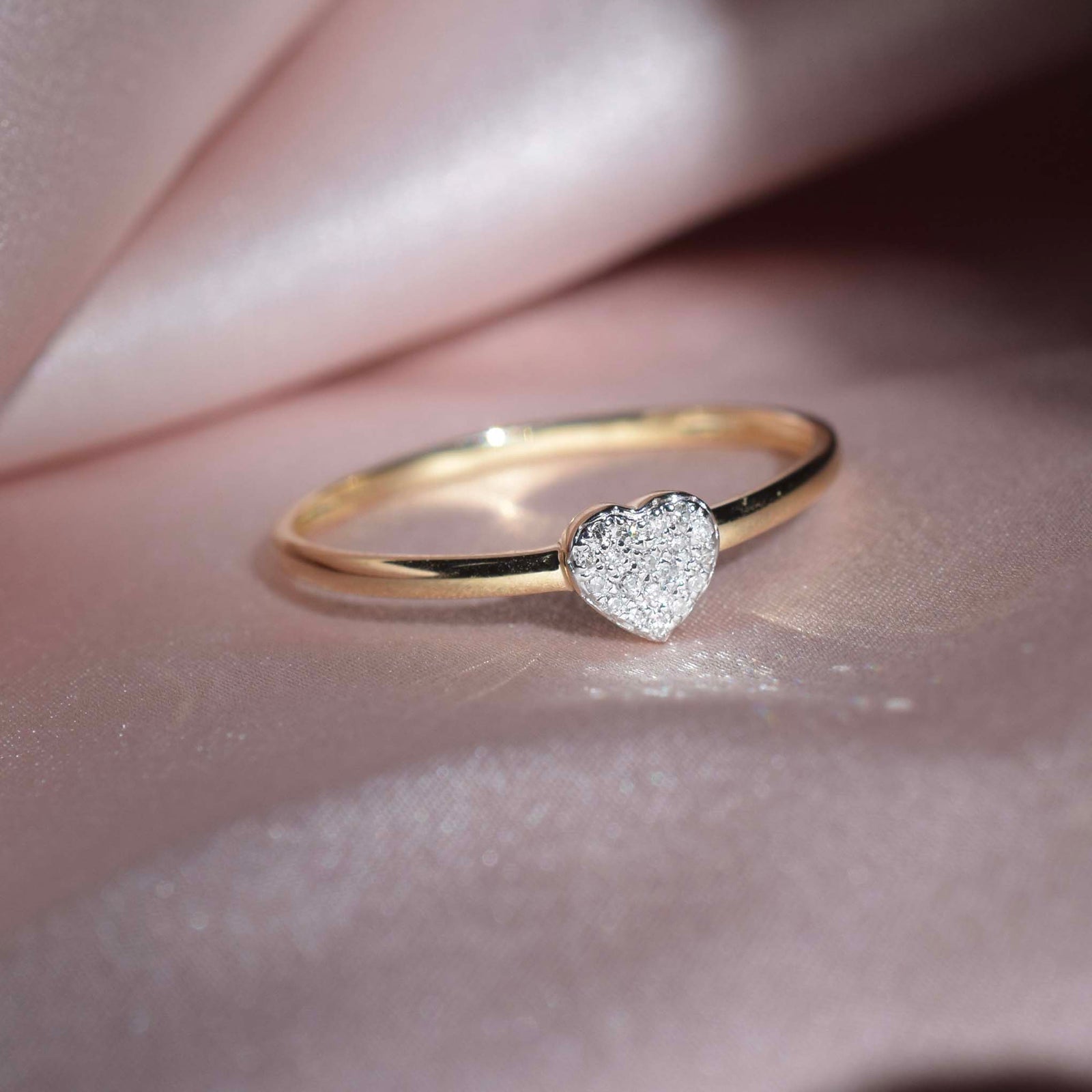 14kt Gold Heart of Diamonds Ring