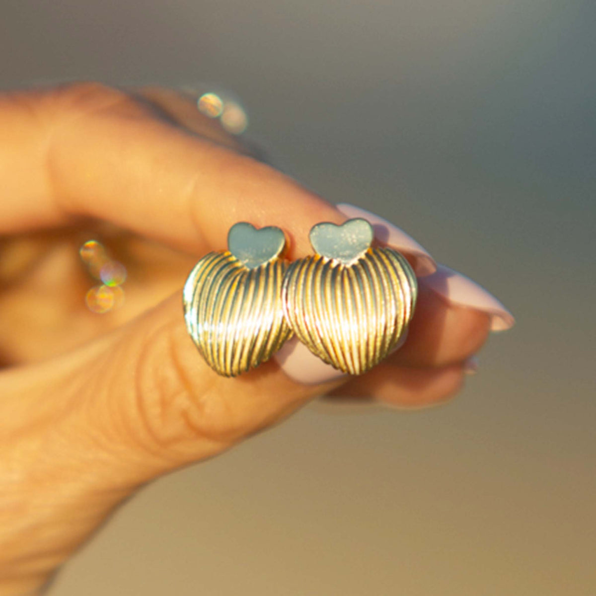 The Genevieve Heart Studs