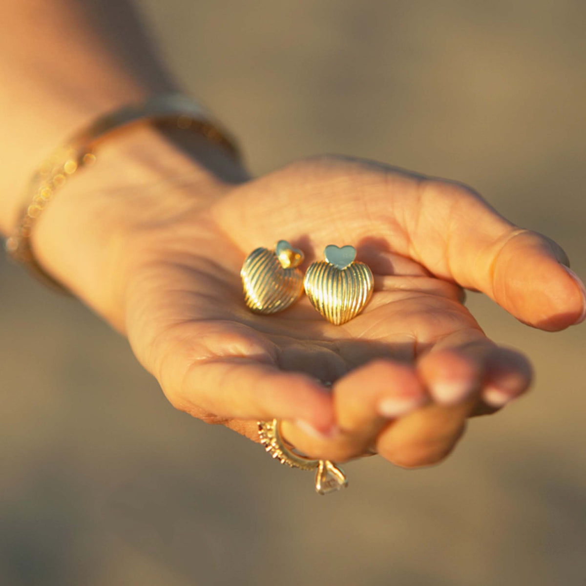 The Genevieve Heart Studs