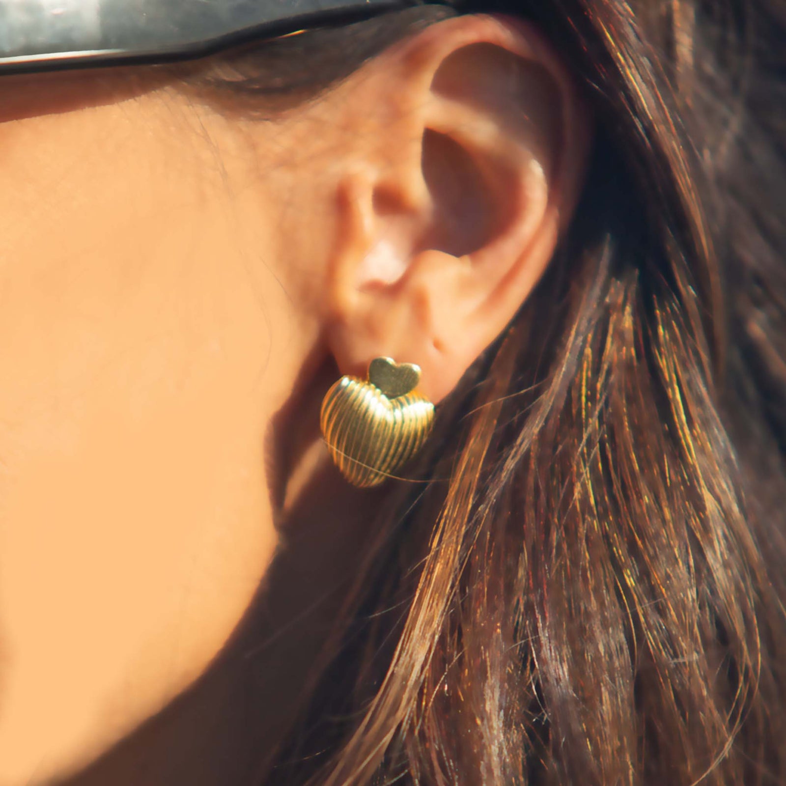 The Genevieve Heart Studs