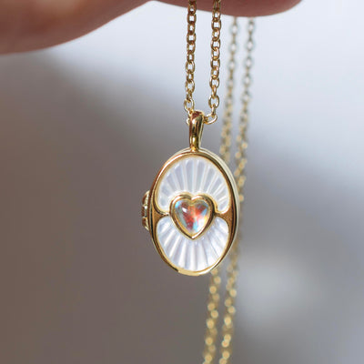 Mother Of Pearl Dive In Deep Locket