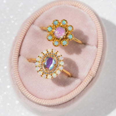 Angel Quartz Halo Ring