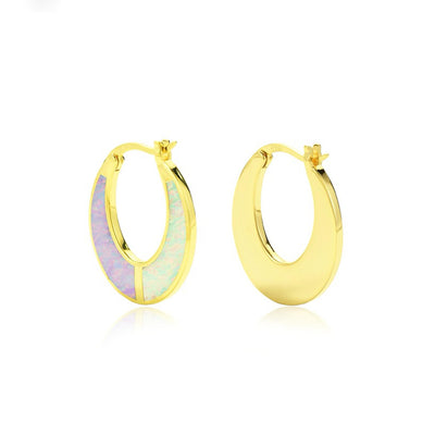 Opal Ombre Lunar Hoops - *PREORDER*