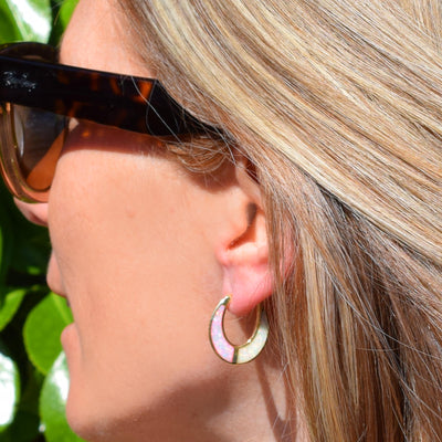 Opal Ombre Lunar Hoops - *PREORDER*