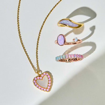 Opal & Pearl Heart Of the Ocean Pendant