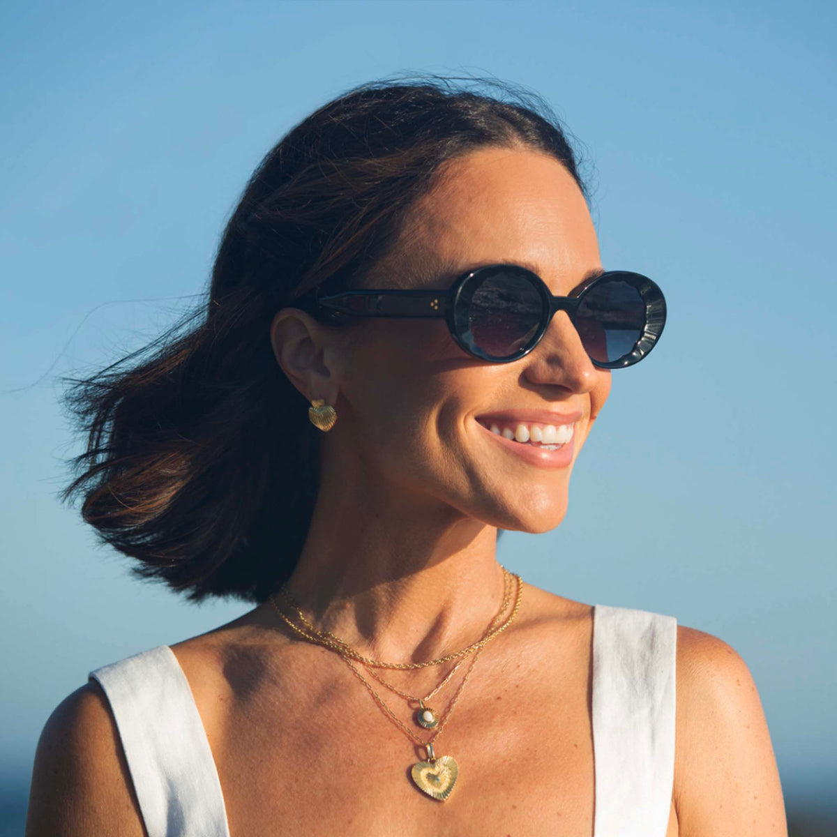 The Genevieve Heart Studs