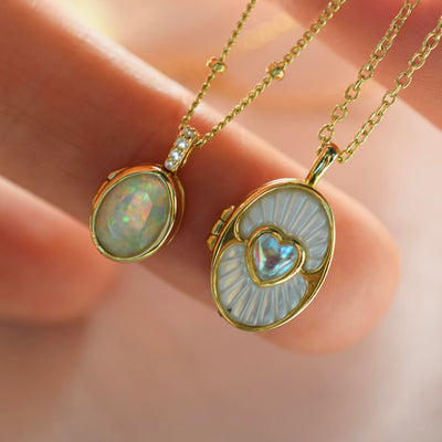 Mother Of Pearl Dive In Deep Locket