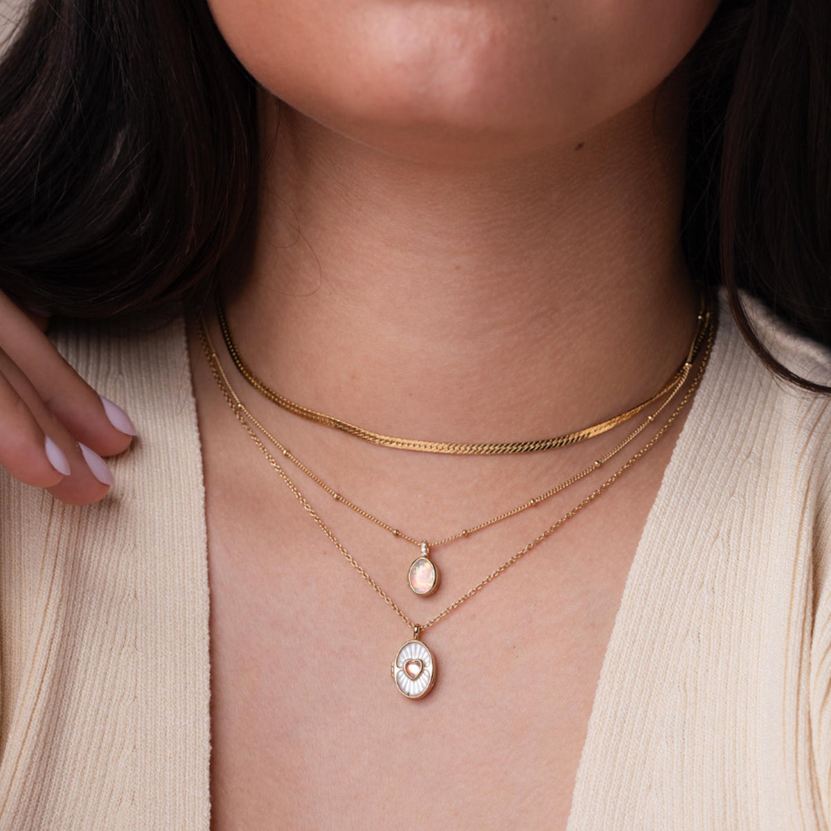 Mother Of Pearl Dive In Deep Locket