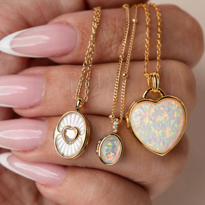 Mother Of Pearl Dive In Deep Locket
