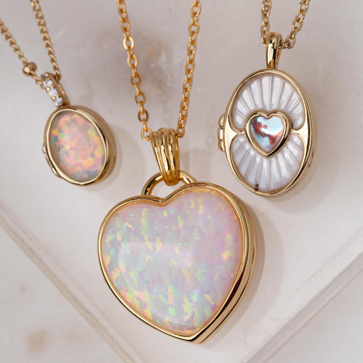 Mother Of Pearl Dive In Deep Locket