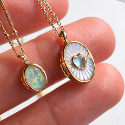 Mother Of Pearl Dive In Deep Locket