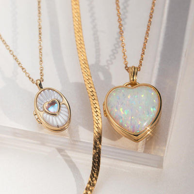 Mother Of Pearl Dive In Deep Locket
