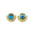 Copper Turquoise Eclipse Studs