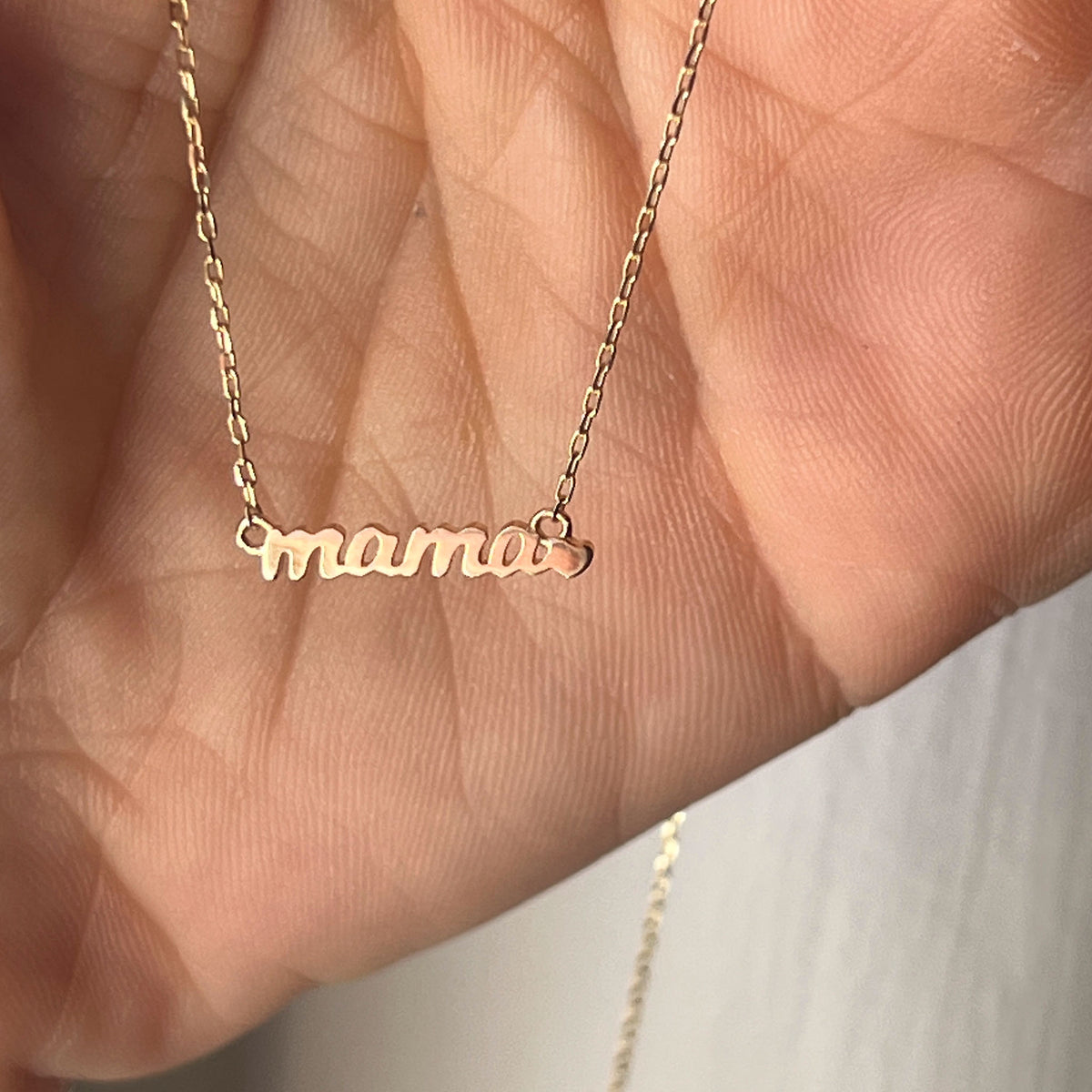 14kt Gold Love For Mama Pendant