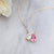 9kt Gold Pink Topaz Moi & Toi Pendant