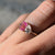 14kt Gold Pink Sapphire & Topaz Moi and Toi Ring