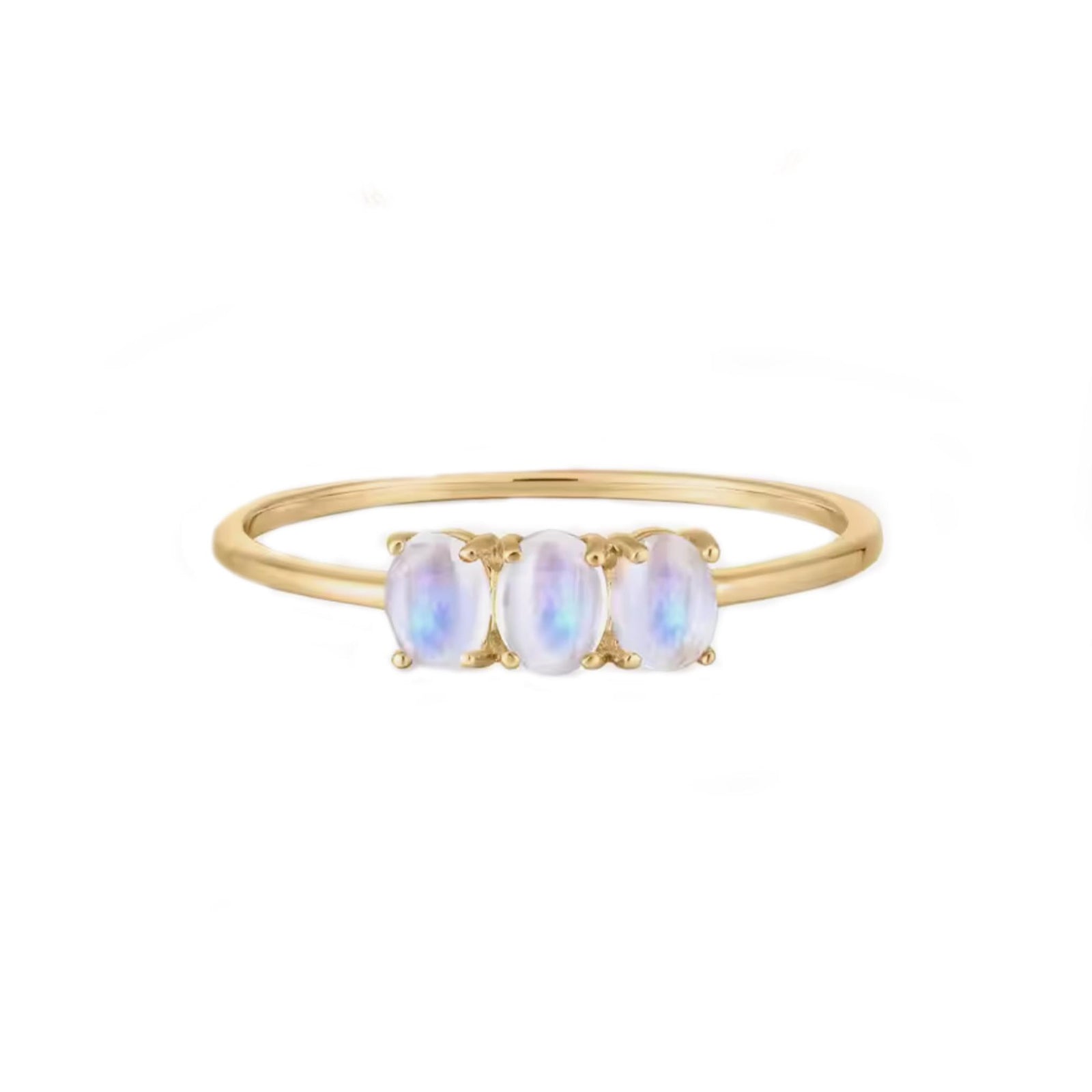14kt Rainbow Moonstone Cloud Ring