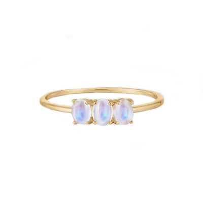 14kt Rainbow Moonstone Cloud Ring