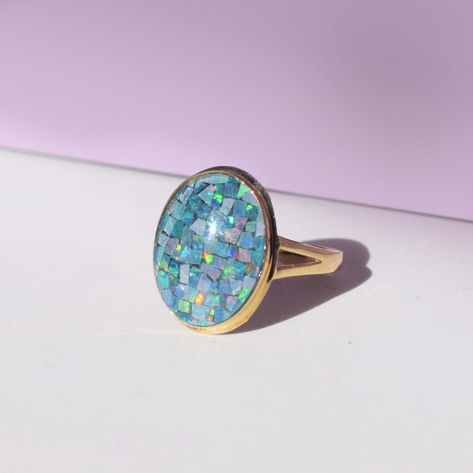 14kt Gold Mosaic Opal Lux Ring