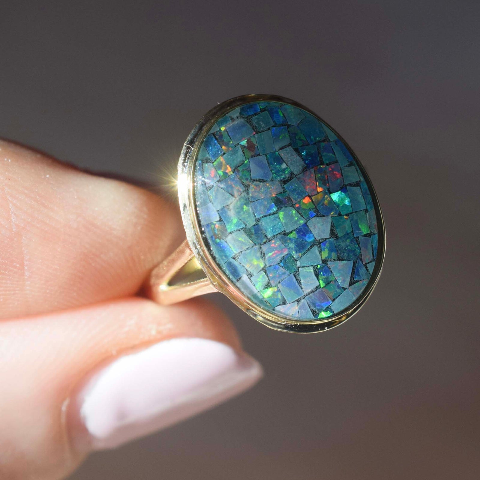 14kt Gold Mosaic Opal Lux Ring