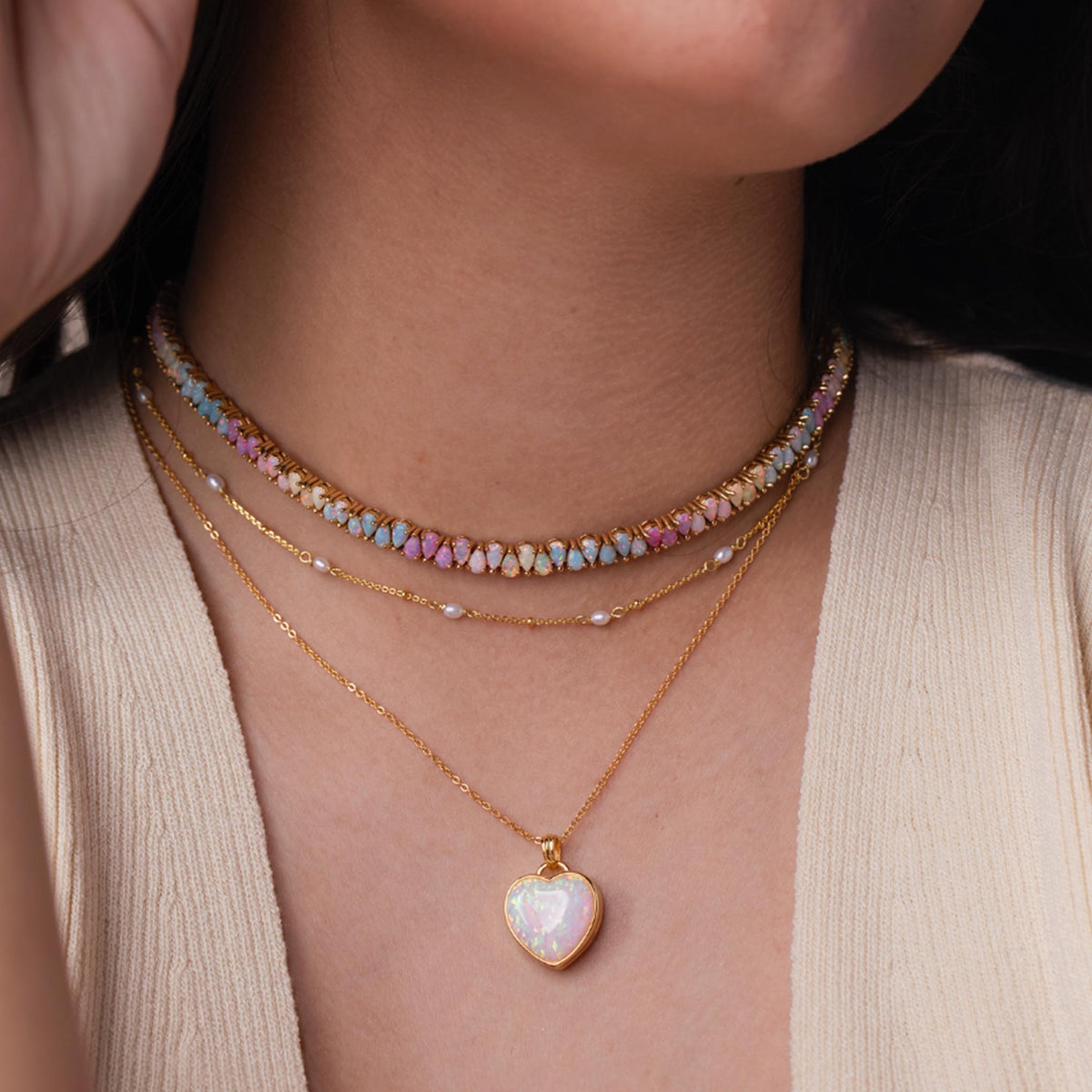 Opal Dancing Dreams Tennis Necklace