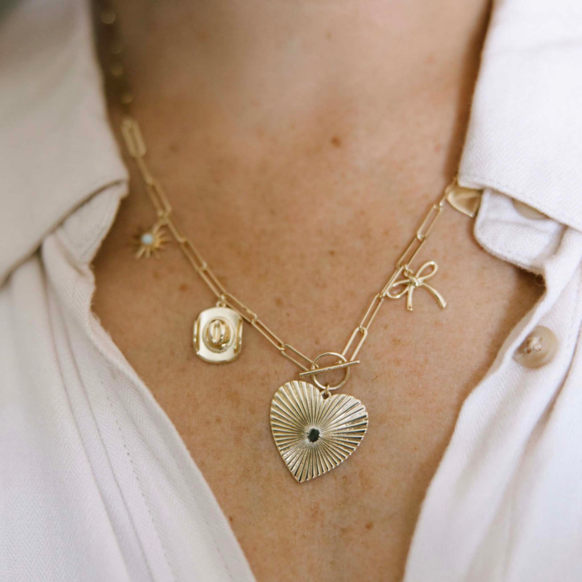 The Laura Heart Charm Necklace