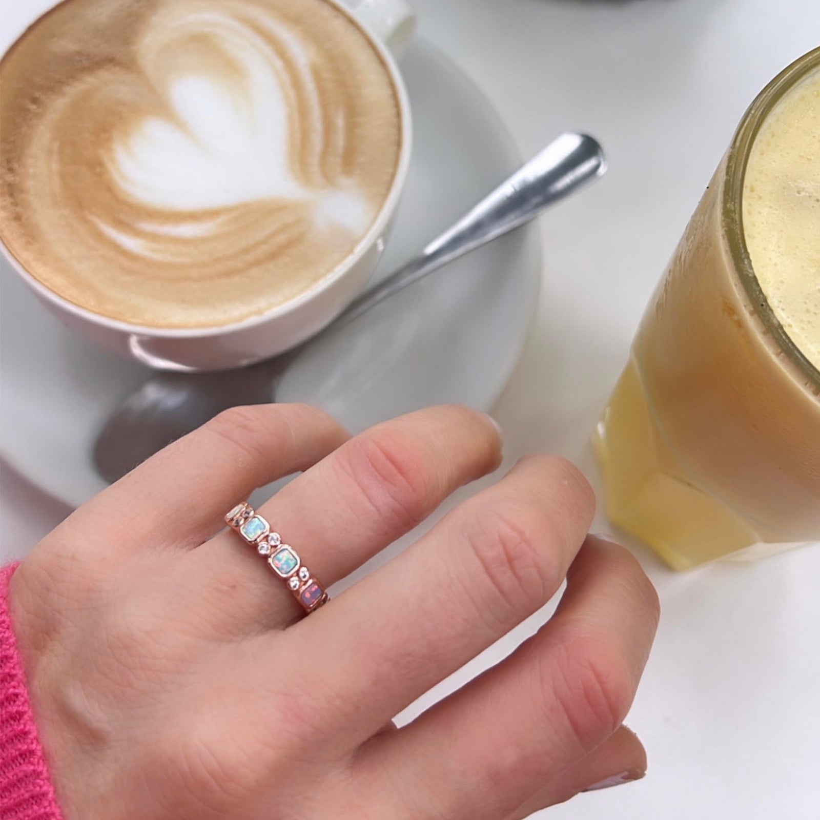 Rose Gold Opal Ombre Juniper Band