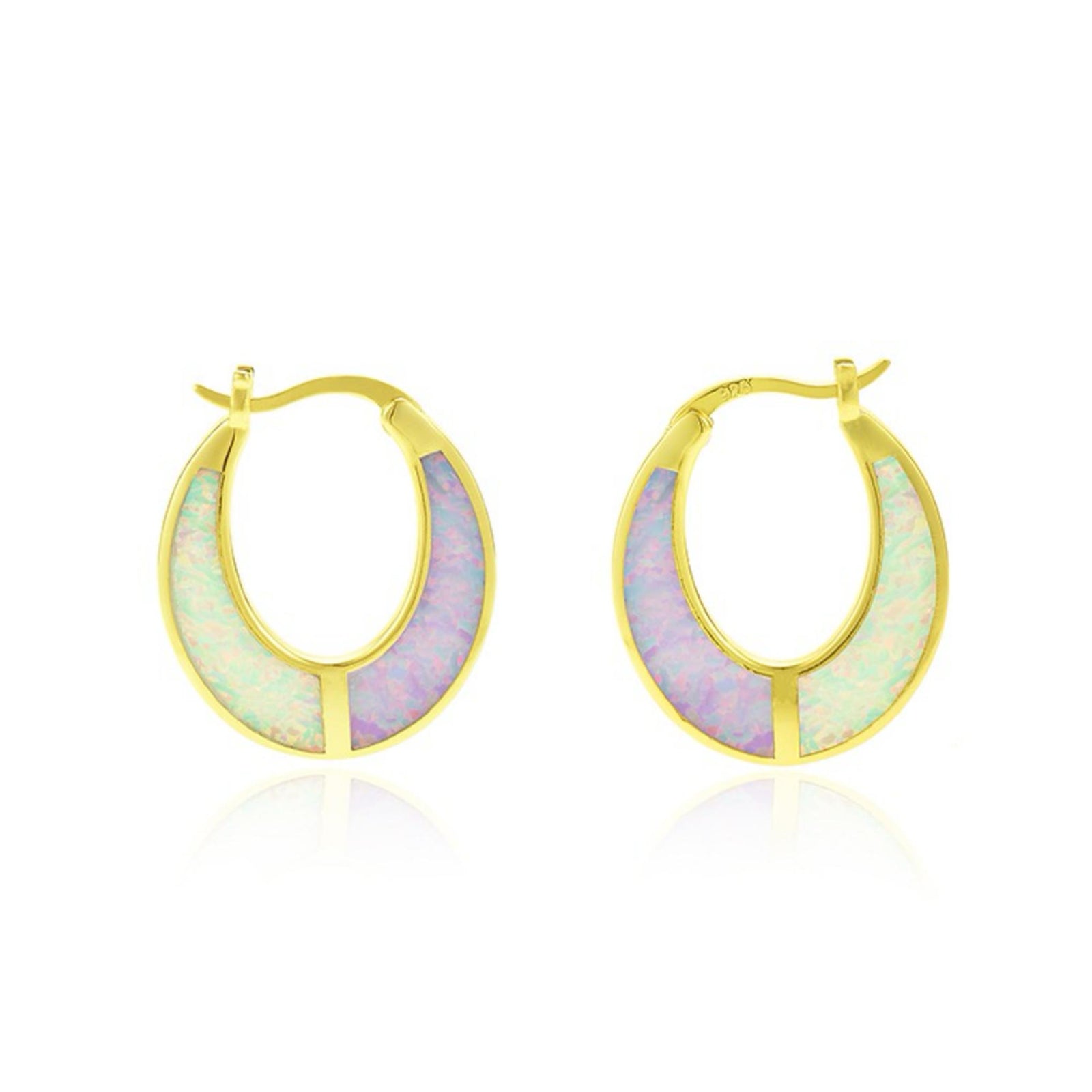 Opal Ombre Lunar Hoops