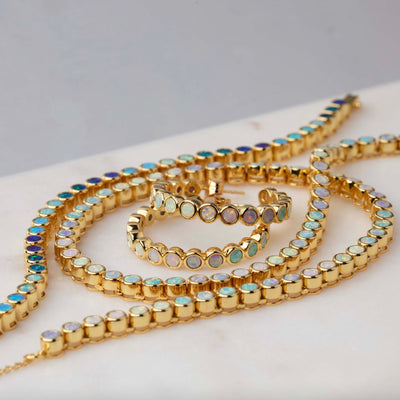 Opal Ombre Tennis Necklace