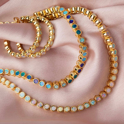 Opal Ombre Tennis Necklace