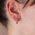 9kt Gold Pink Topaz, Opal, Rhodolite Garnet Bella Hoops