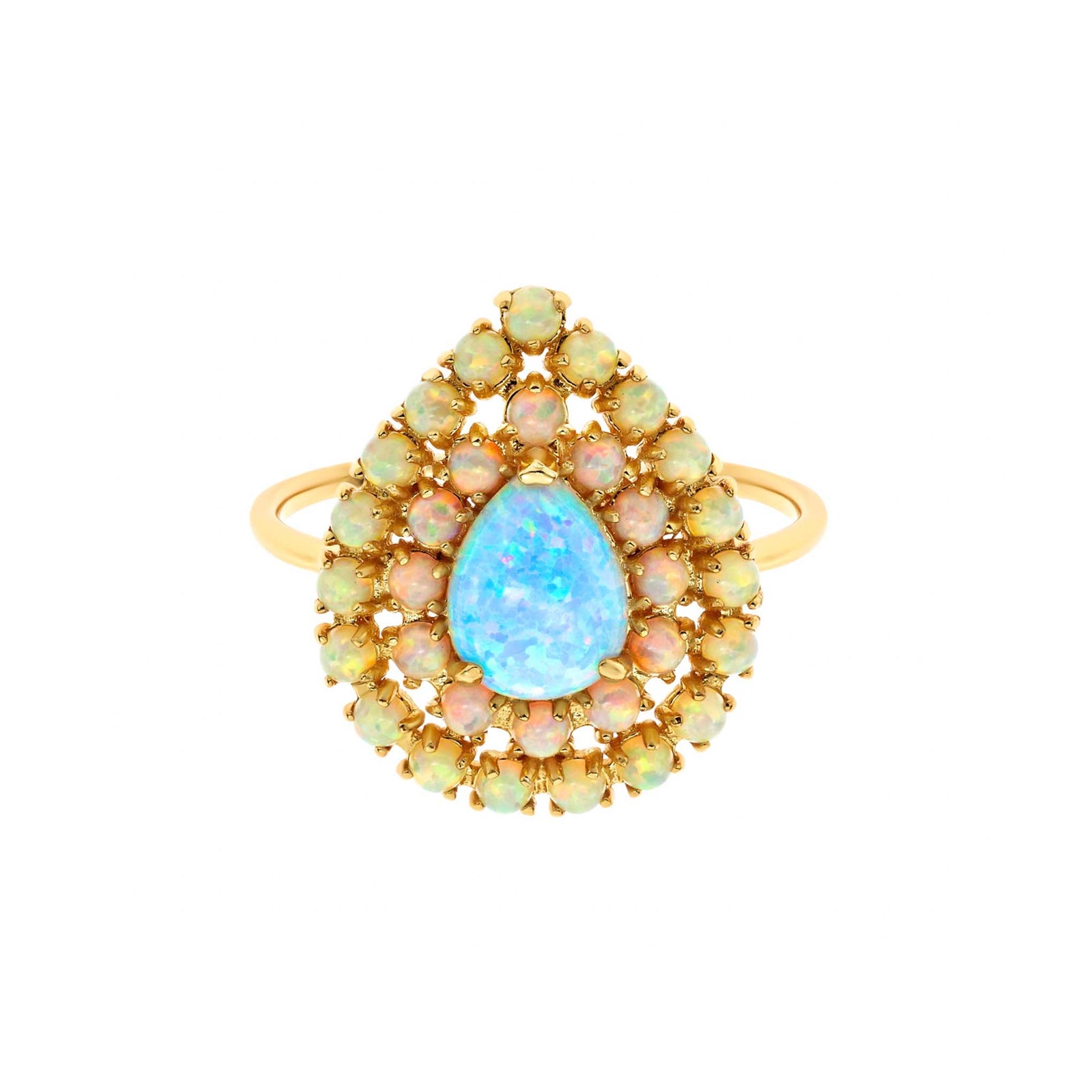 Opal Halo Ring