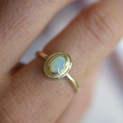 Solid Gold Opal Venezuela Ring