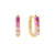 Pink Opal Ombre Oblong Ella Hoops