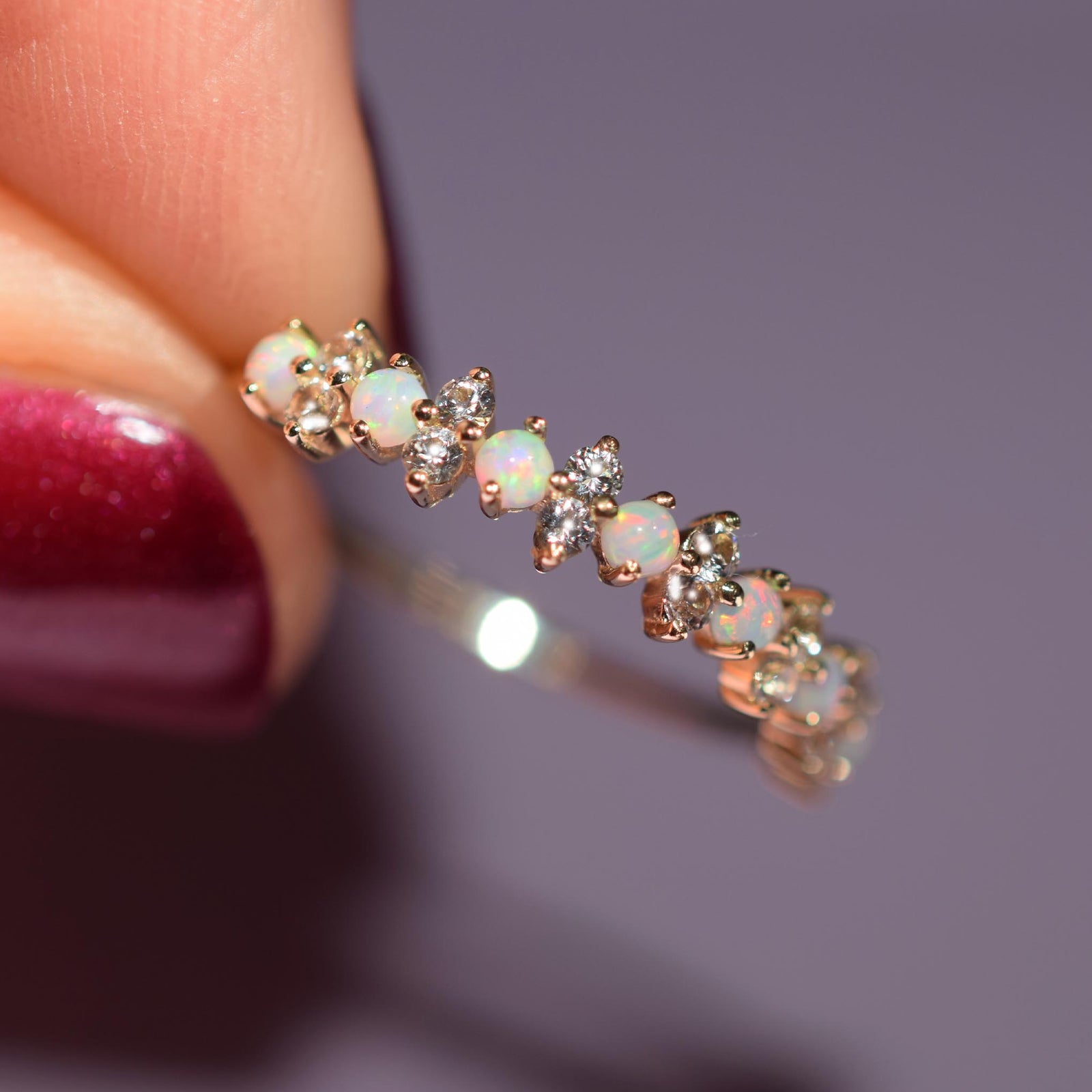 14kt Opal & Sapphire Pia Band