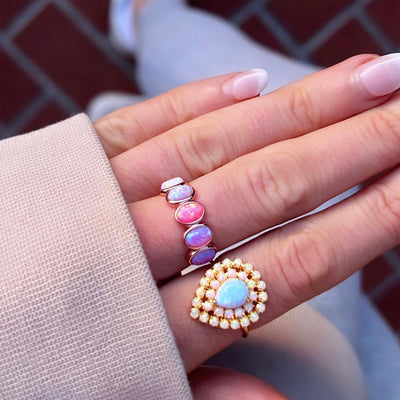 Opal Halo Ring