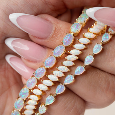 Eternal Blue Opal Tennis Bracelet
