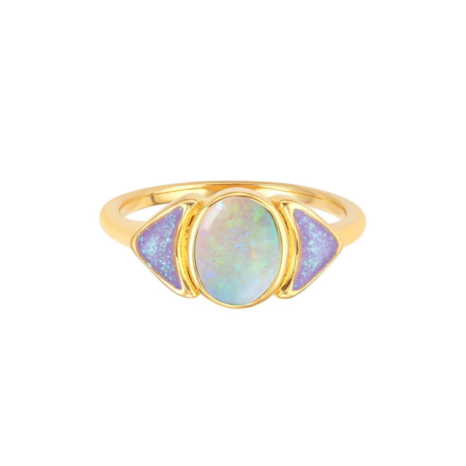Opal Inlay Warrior Ring