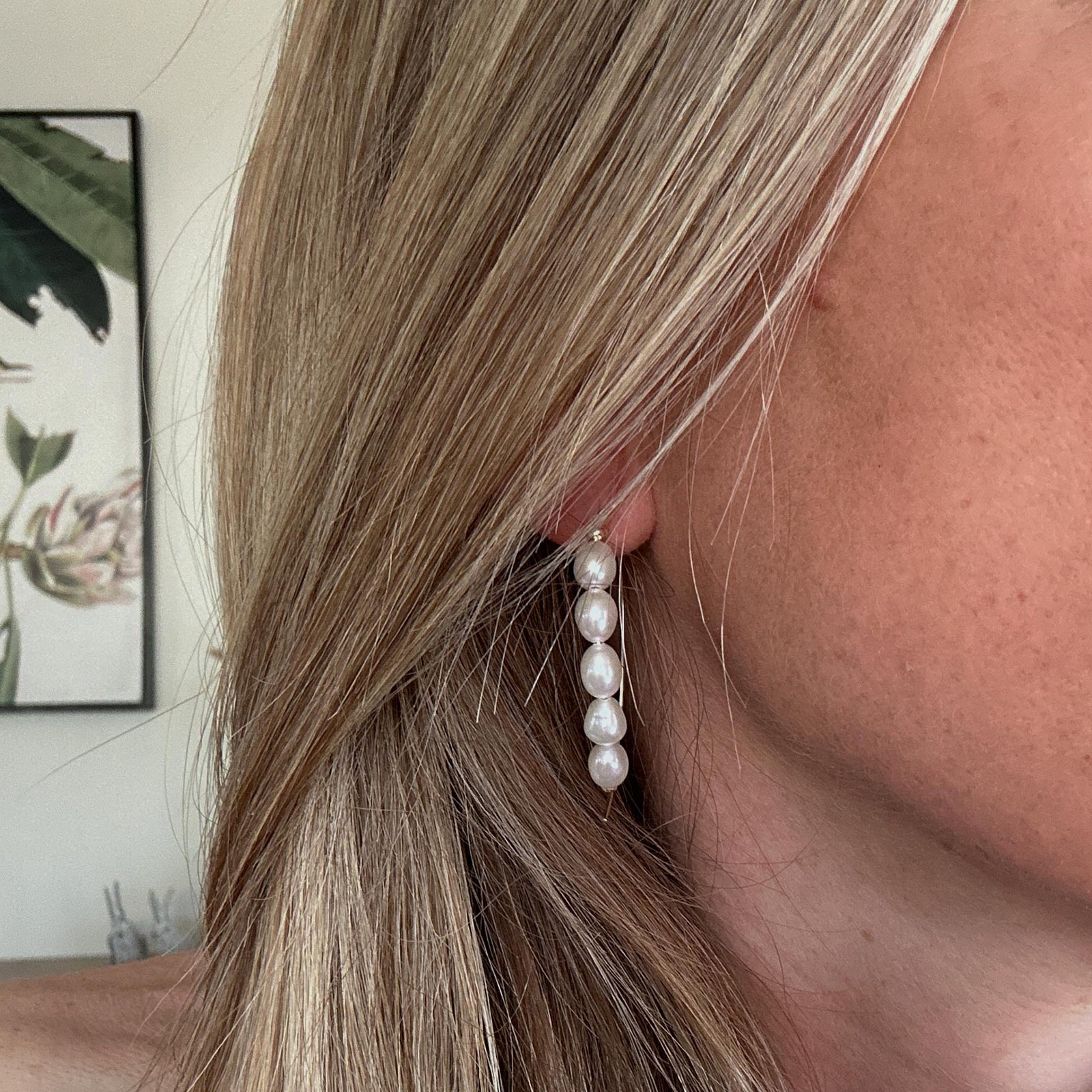 10kt Gold Pearl Cascade Earrings