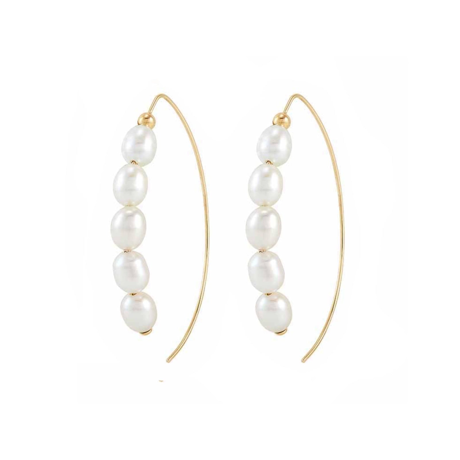 10kt Gold Pearl Cascade Earrings
