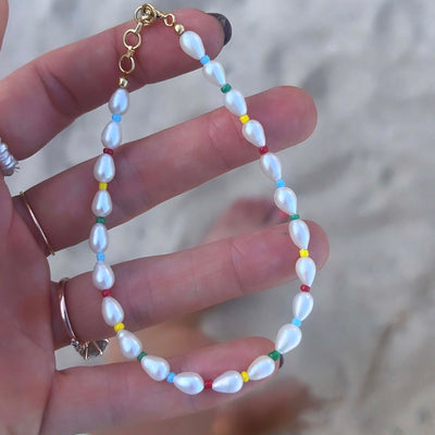 Beaded Pearl Cabo Anklet