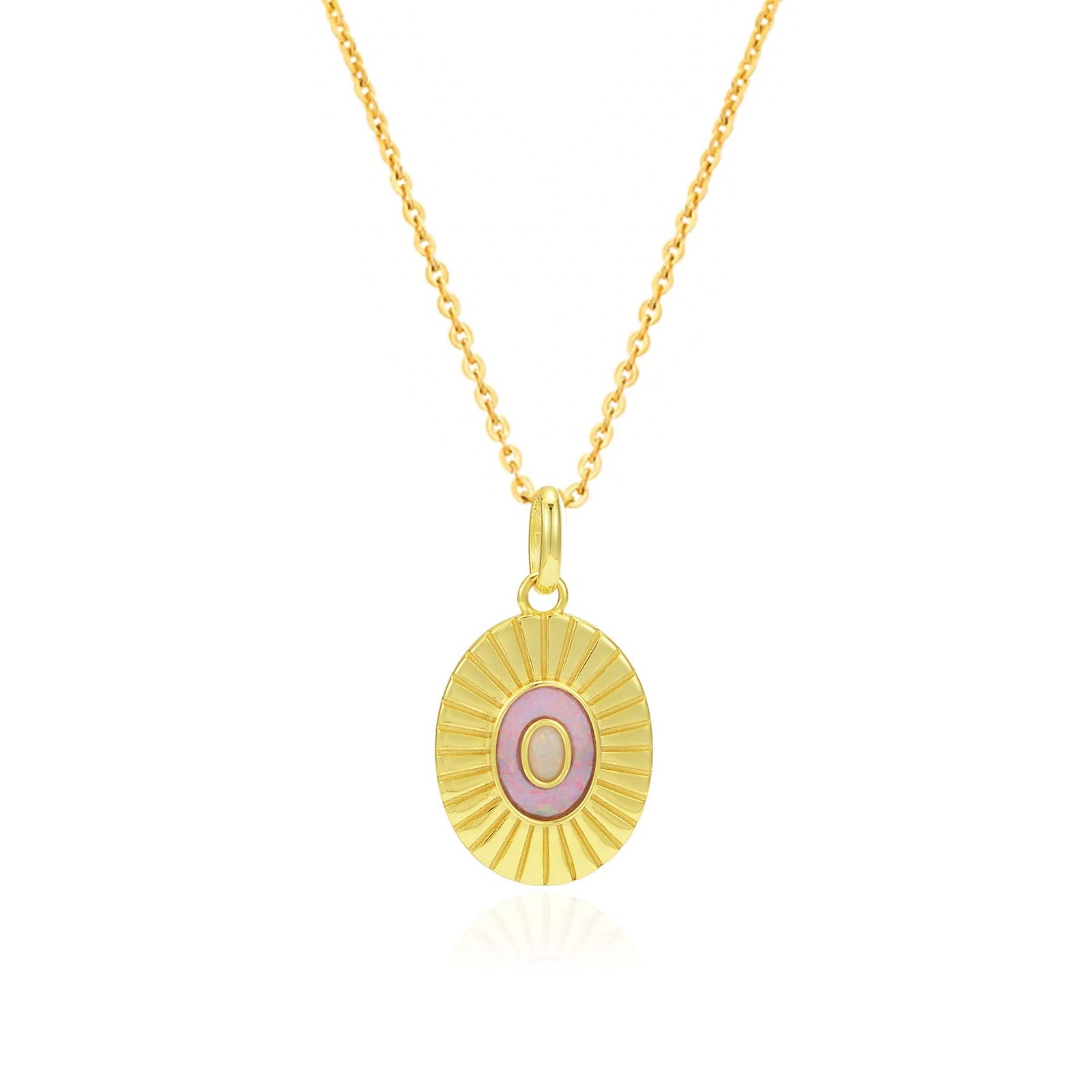 Opal Inlay Art Deco Pendant